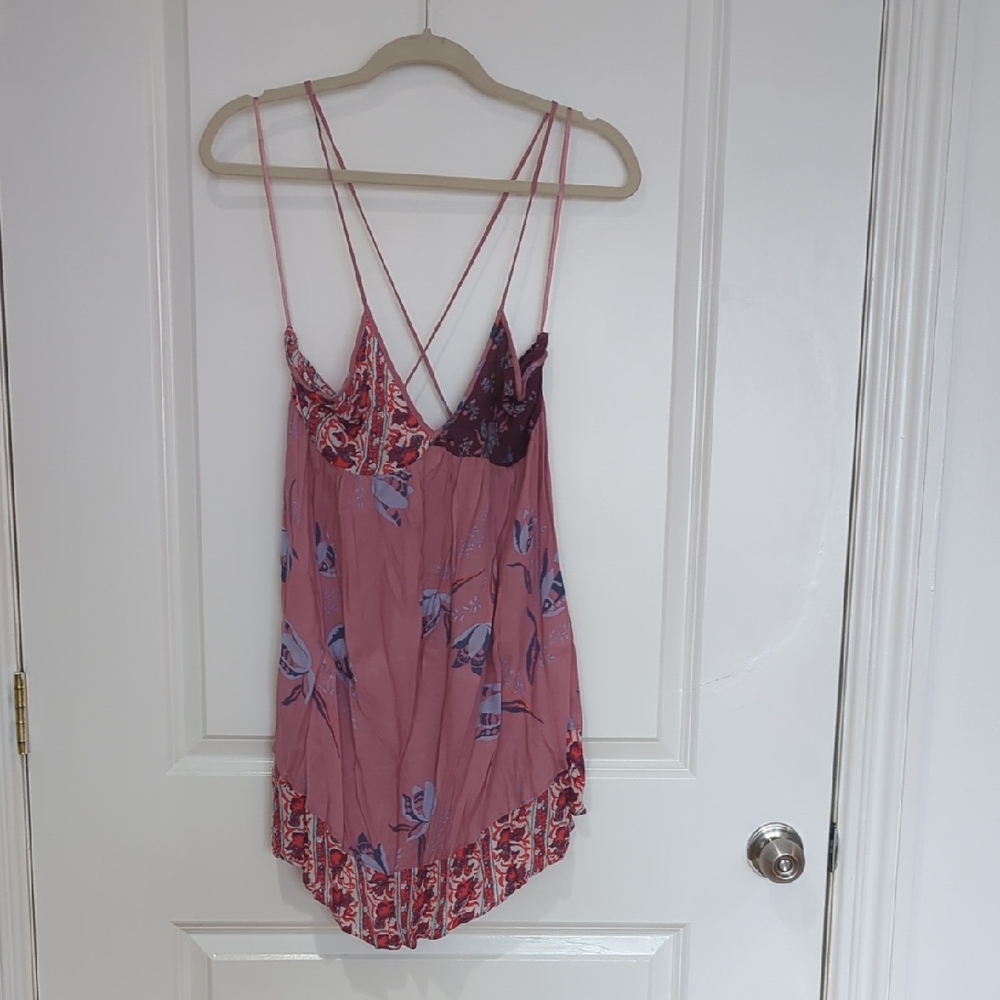 Free People Pink Floral Mini SunDress/Tunic